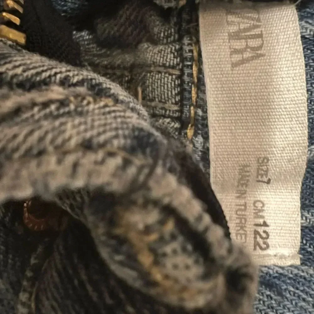 ZARA DENIM PAPERBAG SKIRT SZ 7